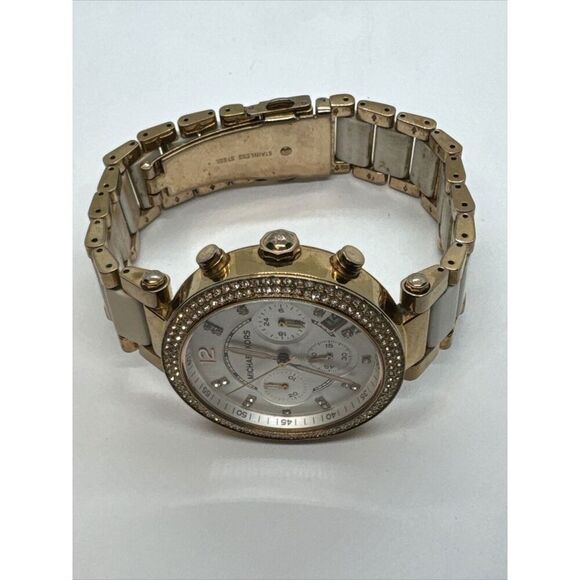 Michael Kors Parker MK5774 Women Two Tone Analog Dial Quartz Wrist Watch JNA380 - Picture 6 of 11